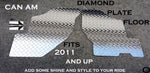 Can Am Maverick Rugged Tread Brite Aluminum Diamond Plate Floor Covers