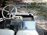 YAMAHA G1 golf cart Polished Aluminum Diamond Plate 5pcs.Floor & Dash Cover