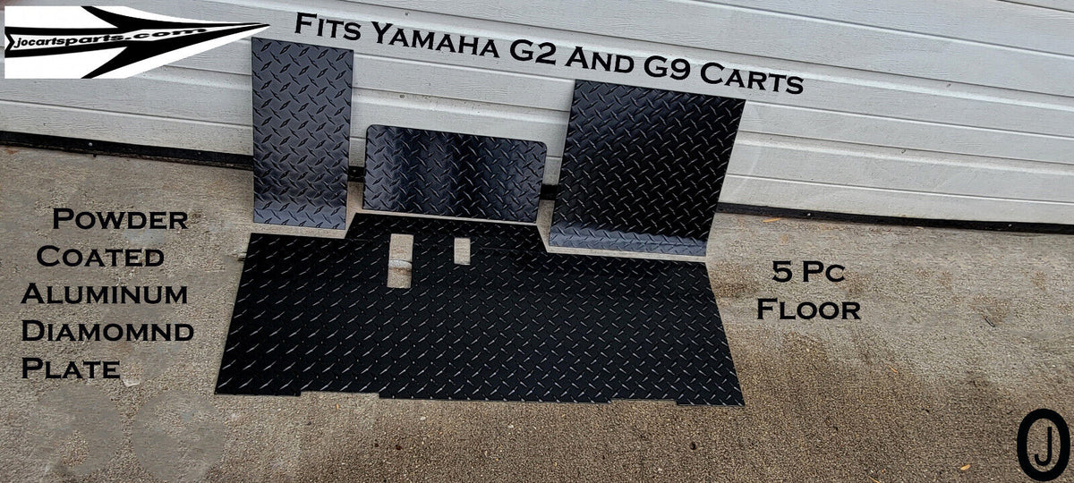 YAMAHA G2/G9 golf cart Highly Polished Aluminum Diamond Plate 5 pc Floor kit