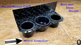POLARIS RANGER CREW 1 JUMBO 3 Cup Drink Holder Aluminum Diamond plate