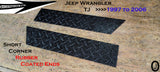 Copy of Jeep Wrangler TJ Aluminum Diamond Plate 2 pcs set 3 1/2" tall Short Corner Ends