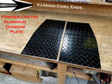 Jeep wrangler YJ-CJ7-CJ8  Diamond Plate 2 PC. Hood Cowl Ends