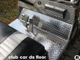 Club Car DS Golf Cart Polished Aluminum Diamond Plate Floor Fits 1982 and up
