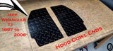 Jeep Wrangler TJ Aluminum Diamond Plate 2 PC. Hood Cowl Ends, Set of 2