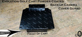 Evolution Golf Cart Back-up Camera Cover in Polished Aluminum Diamond Plate