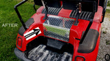 Yamaha G14 to G22 Golf Cart polished Aluminum Diamond Plate ACCESS PANEL COVER