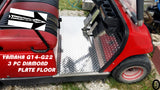 Fits Yamaha G14 to G22 golf cart Aluminum Diamond Plate Floor Cover Kit 3 piece kit
