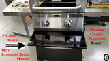 Aluminum  Folding Shelf for Cuisinart 2 Burner BBQ Grill