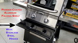 Aluminum  Folding Shelf for Cuisinart 2 Burner BBQ Grill