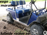 Ezgo Marathon Golf Cart Aluminum Diamond Plate FullSide Panels and Wrap Kick set