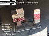 Club Car Precedent golf cart Aluminum Diamond plate 2 pc Pedal Cover Set