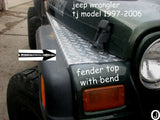 Jeep Wrangler TJ Aluminum Diamond Plate Fender Covers With Bend. Set of 2