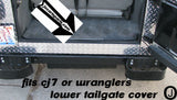 Jeep TJ-YJ-CJ-7 Wrangler Aluminum Diamond Plate Lower Rear Tailgate Cover