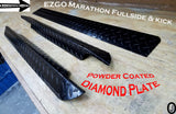 EZGO Marathon Aluminum Diamond Plate Side Rocker Panels & Kick Plate 3 pc set