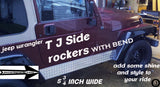JEEP Wrangler TJ Aluminum Diamond Plate Rocker Panel Set 1 inch bend 5 3/4 Wide