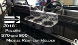 Polaris 2018,  570 & 900 Midsize Aluminum Diamond Plate Backseat Cup Holder