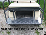 Club Car DS Golf Cart Polished Aluminum Diamond Plate Rear Seat Step Cover