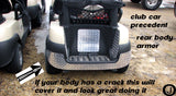 Club Car PRECEDENT golf cart Aluminum Diamond plate REAR BODY ARMOR