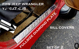 Jeep Wrangler YJ-CJ7-CJ8 Aluminum Diamond Plate Entry Guard Sill Covers 24" long