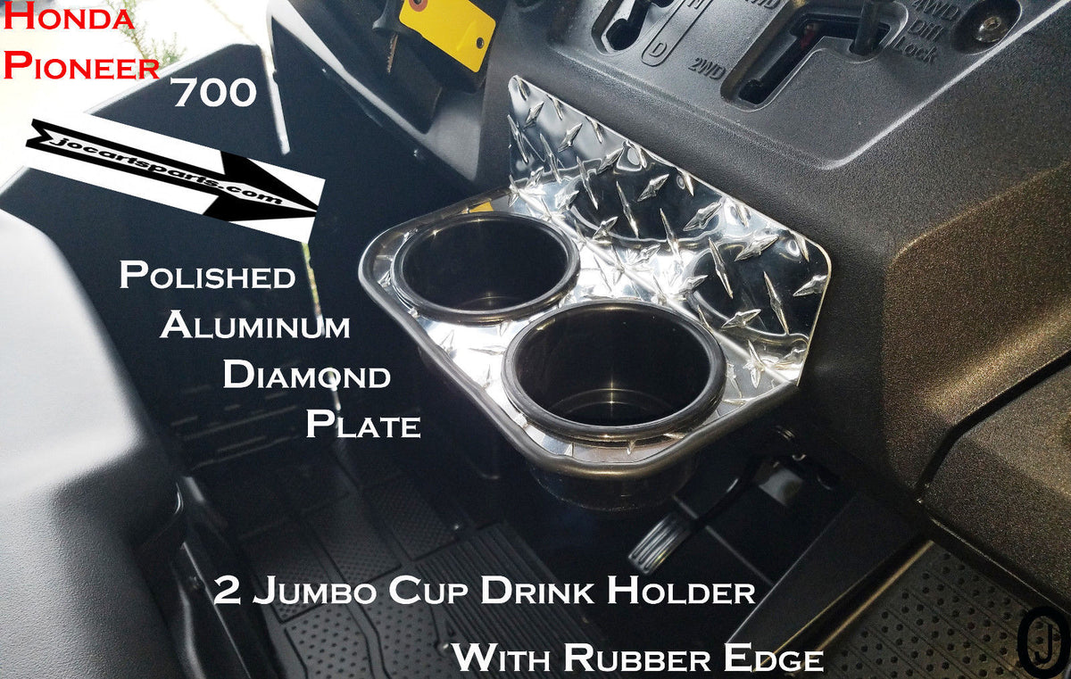 Honda Pioneer 700 Dash Cup Holder Aluminum Diamond Plate