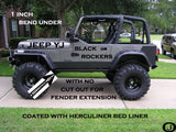 JEEP YJ Wrangler Diamond plate Rocker Panels no cut outs & / 90° 1" BEND 6 Wide