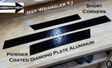 Jeep YJ Wrangler 3 1/2" tall Aluminum Diamond Plate 3 pcs Short Corners set