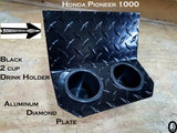 Honda Pioneer 1000 Dash Cup Holder Polished Aluminum Diamond Plate