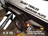Boat Trailer Highly Polished Aluminum Diamond Plate Fender Covers.