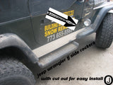 Jeep Wrangler TJ Aluminum Diamond Plate Rocker Panels with cut out 5 3/4 wide