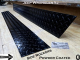Jeep Wrangler YJ Aluminum Diamond Plate Rocker Panel set No Cut Outs 6'' Tall