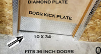 Highly Polished Aluminum Diamond Plate Door Kick Plate 16 ga. Aluminum