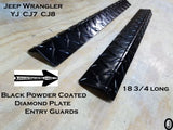 Jeep Wrangler YJ & Wrangler CJ-7,  18 5/8 Long Door Entry Guard Set Aluminum Diamond Plate