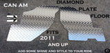 Can Am Maverick Rugged Tread Brite Aluminum Diamond Plate Floor Covers