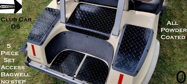 Club Car DS Golf Cart 5 Pc Powder Coated Access Panel - Bagwell - No step Covers
