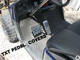 Ezgo TXT Golf Cart Highly polished Aluminum Diamond Plate 2 pc gas & brake pedal