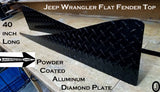 Jeep wrangler YJ Polished Aluminum Diamond Plate Full Top Fender Covers 40" long
