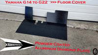 Fits Yamaha G14 to G22 golf cart Aluminum Diamond Plate Floor Cover Kit 3 piece kit