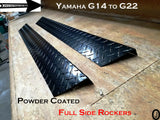 Yamaha G14,G16,G19 & G22 Golf Cart Polished Aluminum Diamond Plate Rocker Panels
