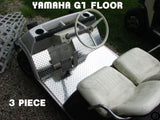 YAMAHA G1 golf cart Highly Polished Aluminum Diamond Plate 3 pc. Floor Cover