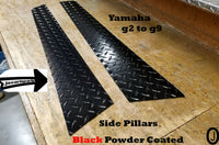 Yamaha G2/G9 Golf Cart Highly Polished Aluminum Diamond Plate Side Pillar Covers