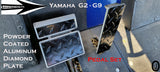 Yamaha g14 to g20 Golf Cart Polished Aluminum Diamond Plate 3 pc. Pedal Set