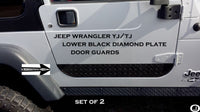 JEEP Wrangler TJ or YJ Highly Polished Aluminum Diamond Plate Lower Door Guards