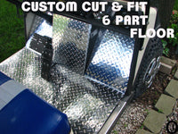 EzGo Marathon Golf Cart Highly Polished Aluminum Diamond Plate 6 pc. Floor Cover