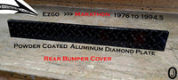EzGo Marathon Golf Cart Polished Aluminum Diamond Plate Rear Bumper Cover