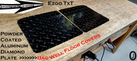 Ezgo TXT Golf Cart Highly Polished Aluminum Diamond Plate BagWell Floor Cover