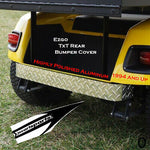 Ezgo TxT Golf Cart Polished Aluminum Diamond Plate Rear Bumper Cover