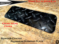 Ezgo Golf Cart Highly Polished Aluminum Diamond Plate Front Name Plate Cover