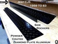 JEEP CJ5 Aluminum Diamond Plate Side Rocker Panel . 5 1/4'' Wide Set of 2