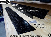 Jeep CJ7 Highly Polished Aluminum Diamond Plate Side Rocker Panel Set 6'' Wide
