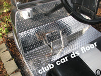 Club Car DS Golf Cart Polished Aluminum Diamond Plate Floor Fits 1982 and up